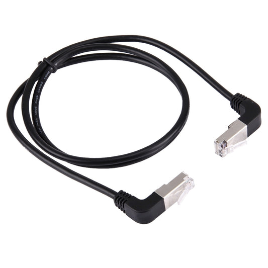 1m RJ45 Male Bent Upward to RJ45 Male Bent Upward Network LAN Cable - Lan Cable and Tools by buy2fix | Online Shopping UK | buy2fix