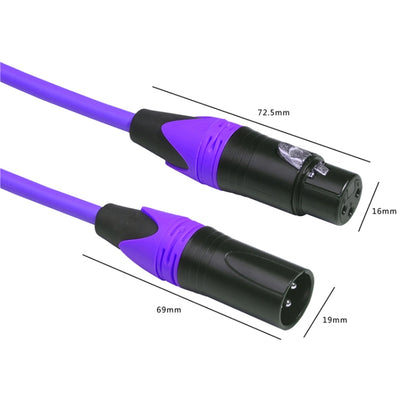 XRL Male to Female Microphone Mixer Audio Cable, Length: 5m (Purple) - Consumer Electronics by buy2fix | Online Shopping UK | buy2fix