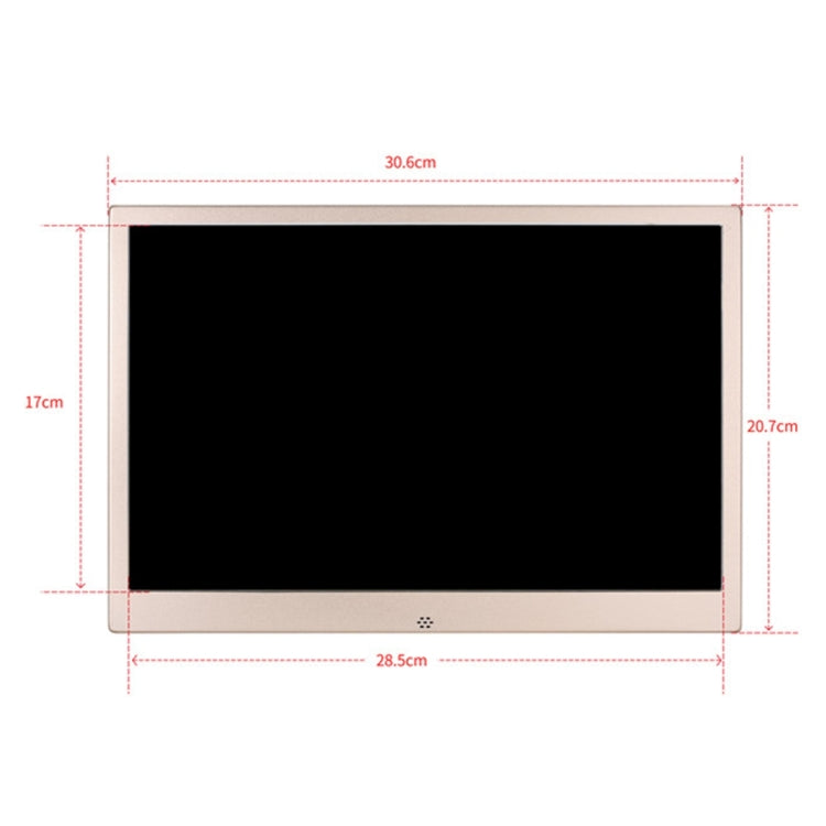 HSD1303 13.3 inch LED 1280x800 High Resolution Display Digital Photo Frame with Holder and Remote Control, Support SD / MMC / MS Card / USB Port, EU Plug(Silver) - Consumer Electronics by buy2fix | Online Shopping UK | buy2fix