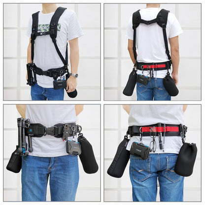 PULUZ 3 in 1 Multi-functional Bundle Waistband Strap + Double Shoulders Strap + Capture Camera Clip Kits with Hook for SLR / DSLR Cameras - Camera Strap by PULUZ | Online Shopping UK | buy2fix