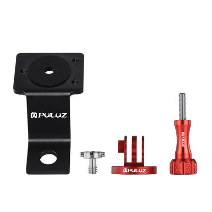 PULUZ Aluminum Alloy Motorcycle Fixed Holder Mount with Tripod Adapter & Screw for GoPro, Insta360, DJI and Other Action Cameras(Red) - Holder by PULUZ | Online Shopping UK | buy2fix