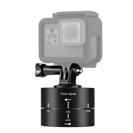 PULUZ 360 Degrees Panning Rotation 120 Minutes Time Lapse Stabilizer Tripod Head Adapter for GoPro HERO10 Black / HERO9 Black / HERO8 Black / HERO7 /6 /5 /5 Session /4 Session /4 /3+ /3 /2 /1, Xiaoyi and Other Action Cameras - Camera Accessories by PULUZ | Online Shopping UK | buy2fix