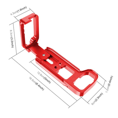 PULUZ 1/4 inch Vertical Shoot Quick Release L Plate Bracket Base Holder for Sony A9 (ILCE-9) / A7 III/ A7R III(Red) - L-Bracket by PULUZ | Online Shopping UK | buy2fix