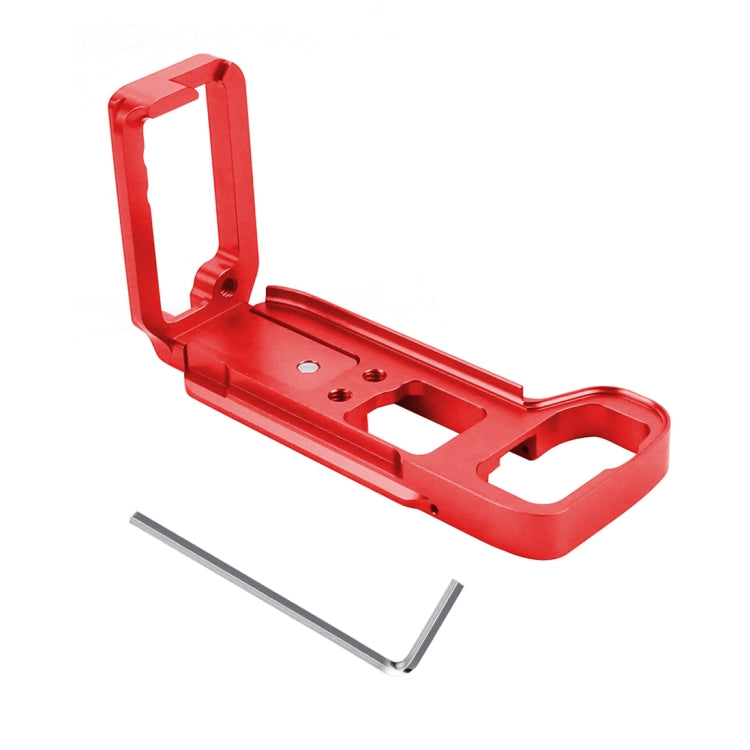 PULUZ 1/4 inch Vertical Shoot Quick Release L Plate Bracket Base Holder for Sony A9 (ILCE-9) / A7 III/ A7R III(Red) - L-Bracket by PULUZ | Online Shopping UK | buy2fix