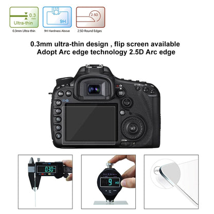 PULUZ 2.5D 9H Tempered Glass Film for Canon 5D Mark III, Compatible with Olympus SH50, Pentax K3 / K3II / 645Z, Sony HX7 / HX9 / HX100 / WX9 / HX30 / HX200 / W670 / W630 / WX100 - Camera Accessories by PULUZ | Online Shopping UK | buy2fix