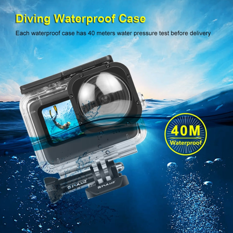 PULUZ 40m Waterproof Housing Protective Case with Buckle Basic Mount & Screw for GoPro HERO12 Black /11 Black /11 Black Mini /10 Black /9 Black Max Lens Mod(Transparent) - Waterproof Cases by PULUZ | Online Shopping UK | buy2fix