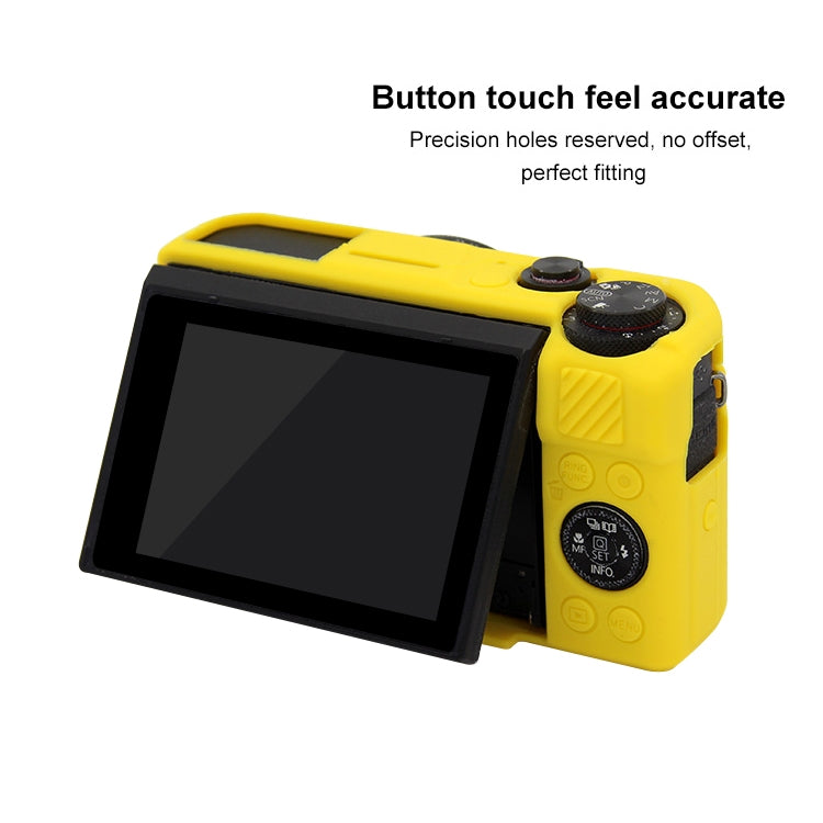 PULUZ Soft Silicone Protective Case for Canon EOS G7 X Mark II(Yellow) - Camera Accessories by PULUZ | Online Shopping UK | buy2fix