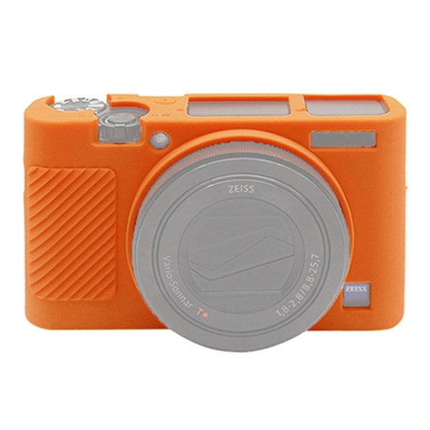 PULUZ Soft Silicone Protective Case for Sony RX100 III / IV / V(Orange) - Camera Accessories by PULUZ | Online Shopping UK | buy2fix