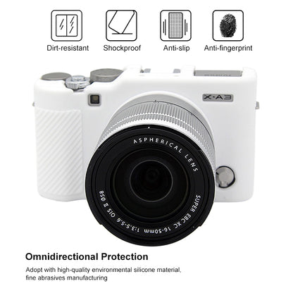 PULUZ Soft Silicone Protective Case for FUJIFILM X-A3 / X-A10(White) - Camera Accessories by PULUZ | Online Shopping UK | buy2fix