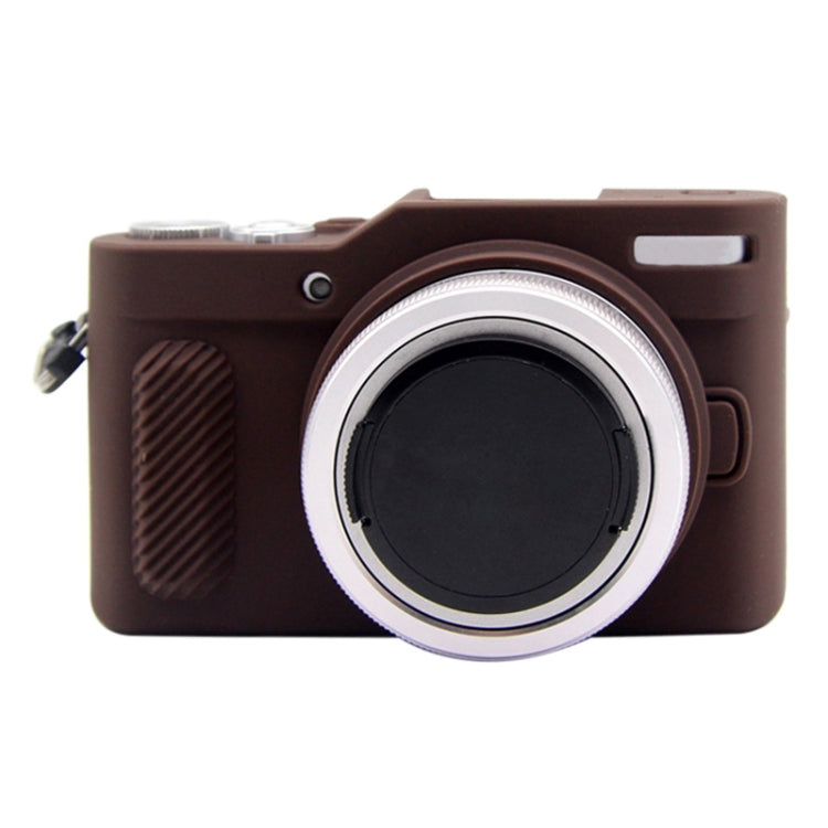 PULUZ Soft Silicone Protective Case for Panasonic Lumix GF10(Coffee) - Camera Accessories by PULUZ | Online Shopping UK | buy2fix