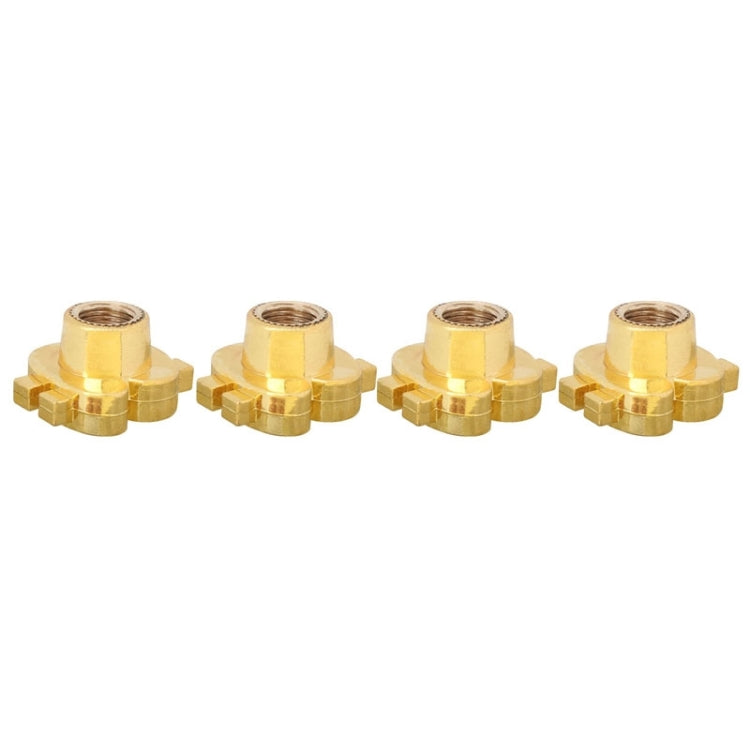 Universal 8mm Dollar Style Plastic Car Tire Valve Caps, Pack of 4(Gold) - In Car by buy2fix | Online Shopping UK | buy2fix