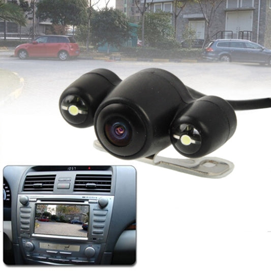 2.4G Wireless DVD Night Vision Car Rear View Backup Camera with 2 LED, Wide viewing angle: 120°(WX808EBS)(Black) - In Car by buy2fix | Online Shopping UK | buy2fix