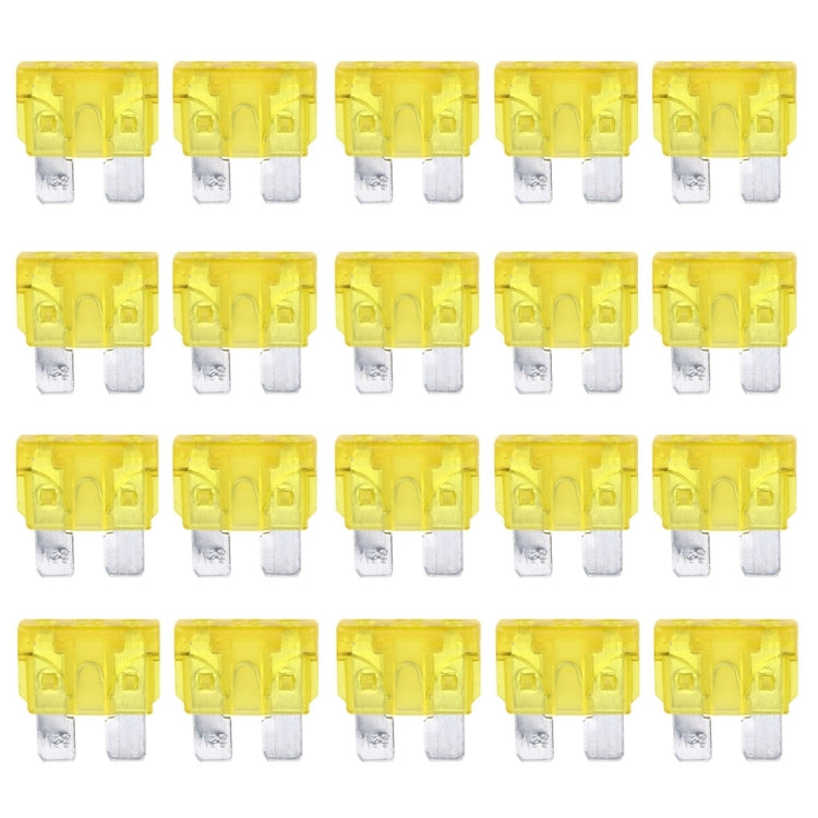 100 PCS Auto Mini Blade Fuse (20A) , DC 12V(Yellow) - In Car by buy2fix | Online Shopping UK | buy2fix