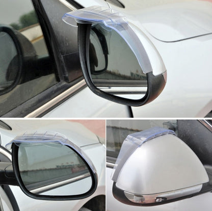 2 PCS Flexible Shielding Rain Board Rain Eyebrow with Wind Guide Apparatus for Car Rearview Mirrors(Transparent) - Convex Mirror & Accessories by buy2fix | Online Shopping UK | buy2fix