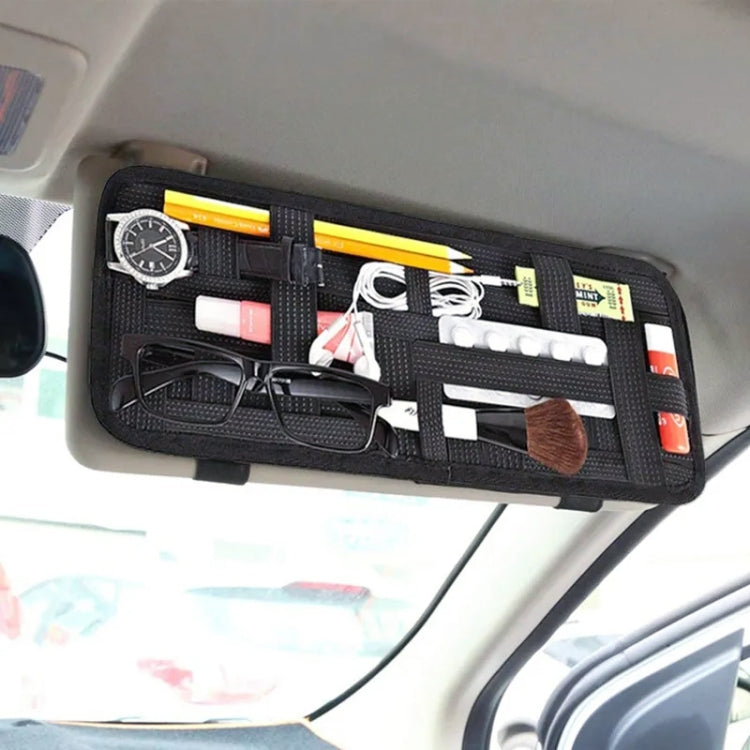 MuElastic Multi-functional Car Clip Sunvisor Car Storage Bag(Black) - Stowing Tidying by buy2fix | Online Shopping UK | buy2fix