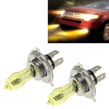 2 X H4 HOD Halogen Bulbs 12V 100W 2400 LM 3500K Yellow Light Headlights - In Car by buy2fix | Online Shopping UK | buy2fix