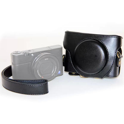 Retro Style PU Leather Camera Case Bag with Strap for Sony RX100 M3 / M4 / M5(Black) - Camera Accessories by buy2fix | Online Shopping UK | buy2fix