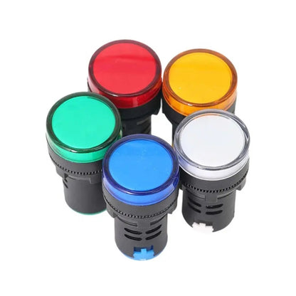 220V AD16-22D / S 22mm LED Signal Indicator Light Lamp(Blue) - Consumer Electronics by buy2fix | Online Shopping UK | buy2fix