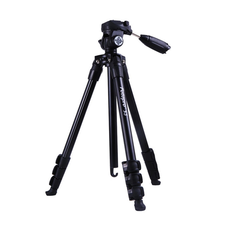 Fotopro S3 4-Section Folding Aluminum Legs Tripod PTZ Stand for SLR / Micro-SLR / Digital Cameras(Black) - Tripods by Fotopro | Online Shopping UK | buy2fix