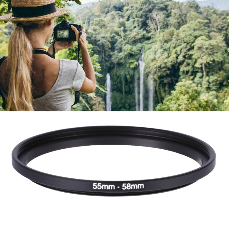 55mm-58mm Lens Stepping Ring(Black) - Camera Accessories by buy2fix | Online Shopping UK | buy2fix