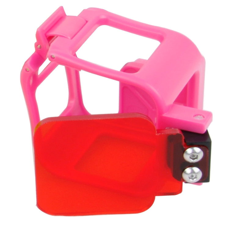 TMC Low-profile Frame Mount with Filter for GoPro HERO5 Session /HERO4 Session /HERO Session(Pink) - DJI & GoPro Accessories by TMC | Online Shopping UK | buy2fix