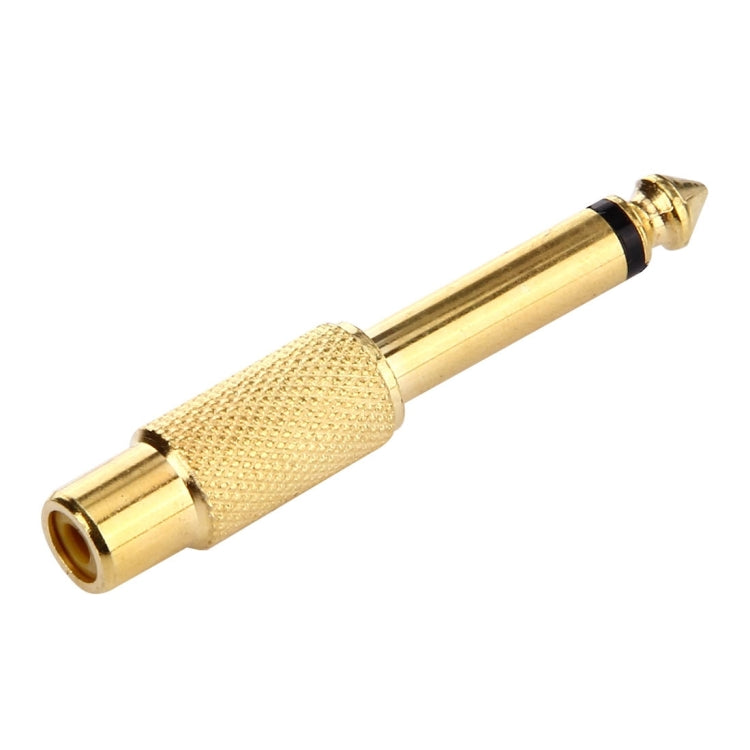 Gold Plated 6.35mm Memo Male to RCA Headphone Jack Adapter - Audio Adapter by buy2fix | Online Shopping UK | buy2fix