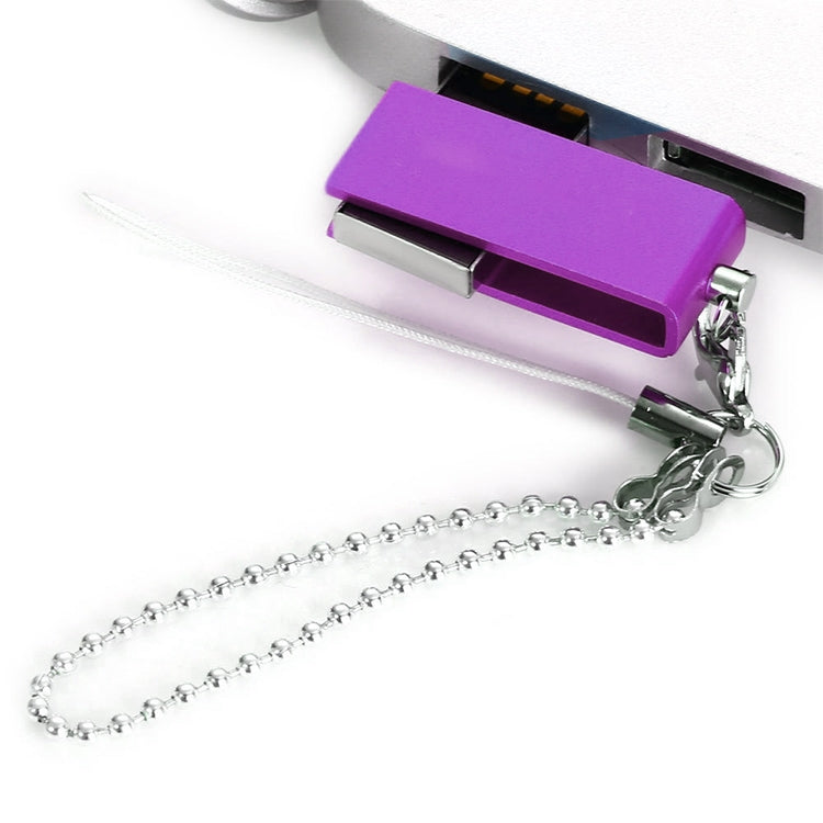 Mini Rotatable USB Flash Disk (8GB), Purple -  by buy2fix | Online Shopping UK | buy2fix