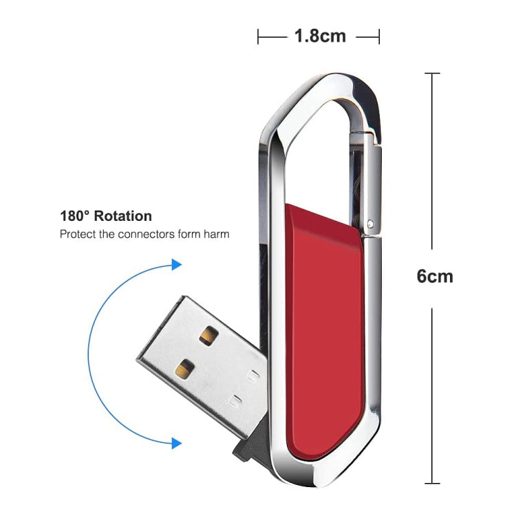 2GB Metallic Keychains Style USB 2.0 Flash Disk (Red)(Red) - Computer & Networking by buy2fix | Online Shopping UK | buy2fix