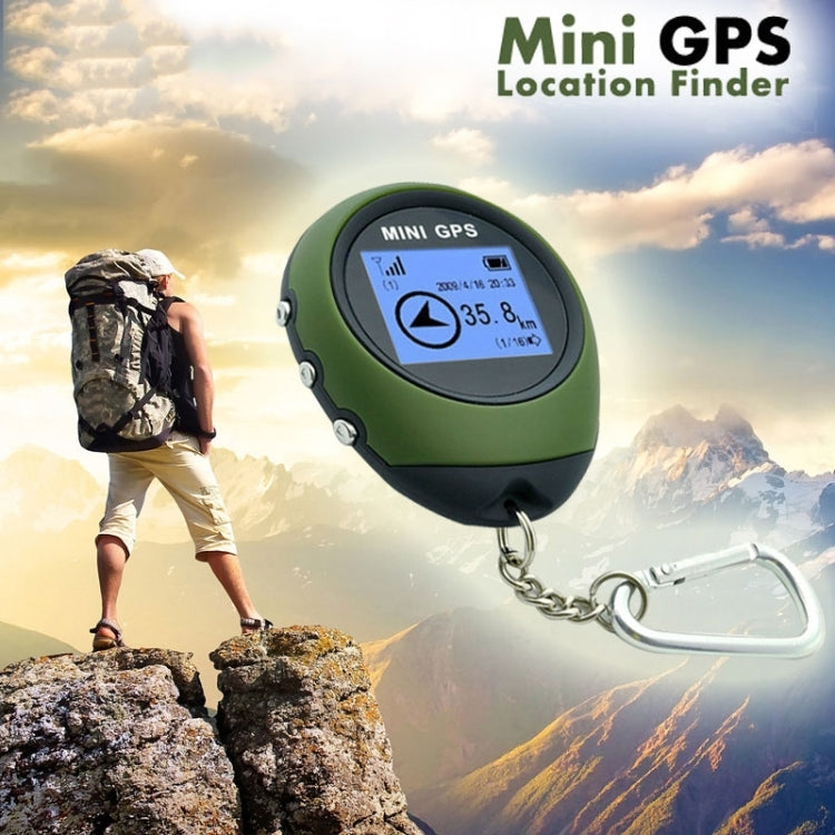 Keychain Handheld Mini GPS Navigation USB Rechargeable Location Finder Tracker for Outdoor Travel(Green) - In Car by buy2fix | Online Shopping UK | buy2fix