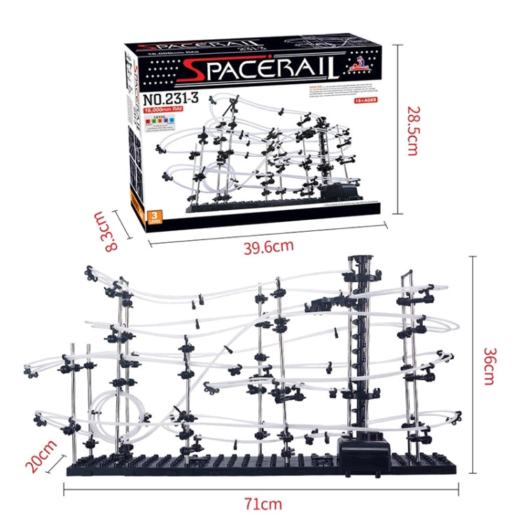 Space Rail , DIY Physics Spacewarp Rollercoaster Model Kit 16,000mm Rail, 342 in 1(Black) - DIY Developmental Toys by buy2fix | Online Shopping UK | buy2fix