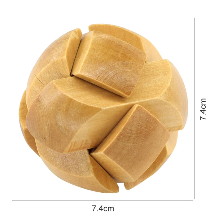 Intelligence Wooden Ball Shaped Pull-Apart IQ Puzzle Magic Cube Toy(Fleshcolor) - Math Toys by buy2fix | Online Shopping UK | buy2fix