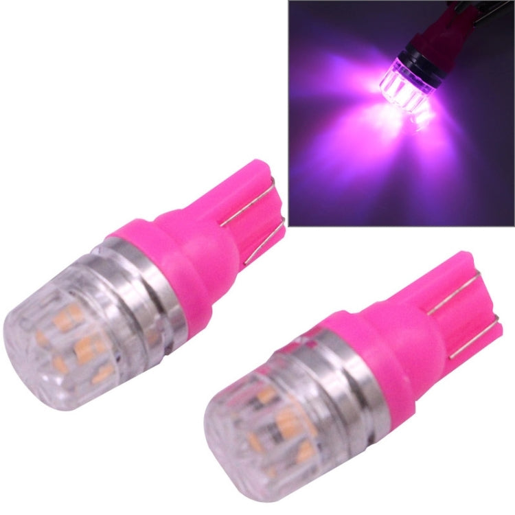 2 PCS T10 1.5W 60LM 1 LED Magenta COB LED Brake Light for Vehicles, DC12V(Magenta) - Instrument Lights by buy2fix | Online Shopping UK | buy2fix