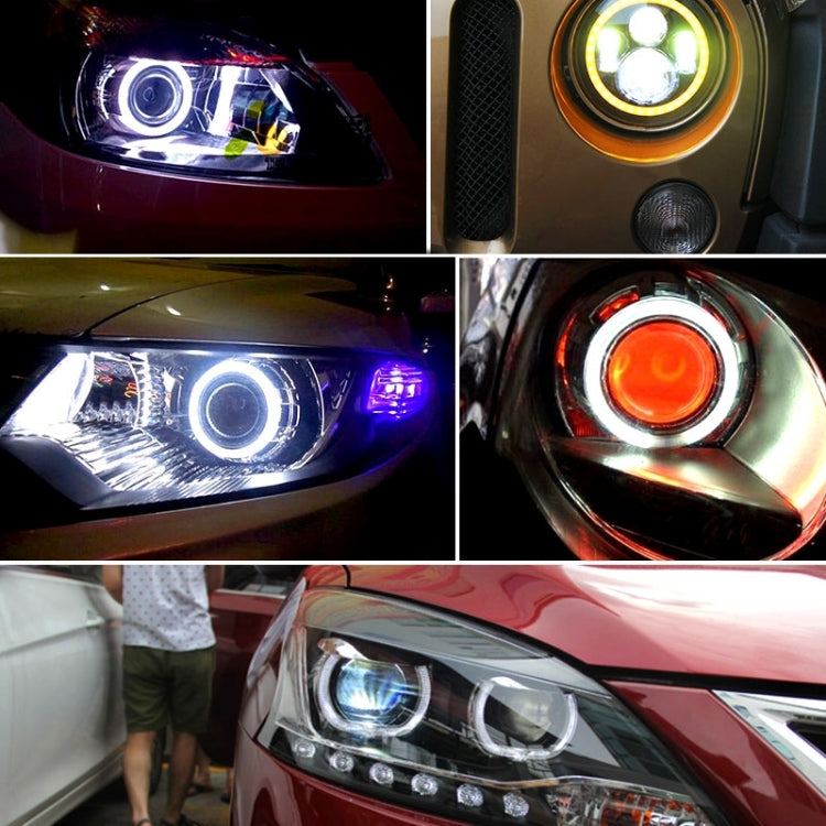 100mm 5W 180LM Angel Eyes Circles Car Headlight White Light COB LED Lights for Vehicles, DC 12-24V - In Car by buy2fix | Online Shopping UK | buy2fix
