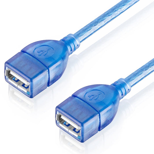 USB 2.0 Type A Female to Female AF/AF Cable, Length: 30cm(Blue) - USB Cable by buy2fix | Online Shopping UK | buy2fix