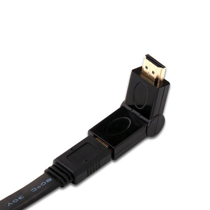 HDMI 19 Pin Male to HDMI 19Pin Female SWIVEL (180 Degree) Adaptor (Gold Plated)(Black) - Adapter by buy2fix | Online Shopping UK | buy2fix