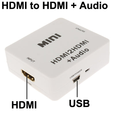 Mini HDMI to HDMI Audio Decoder - Converter by buy2fix | Online Shopping UK | buy2fix