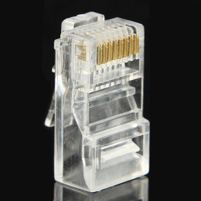 100 PCS RJ45 Connector Modular Plug, Gold: 3u -  by buy2fix | Online Shopping UK | buy2fix