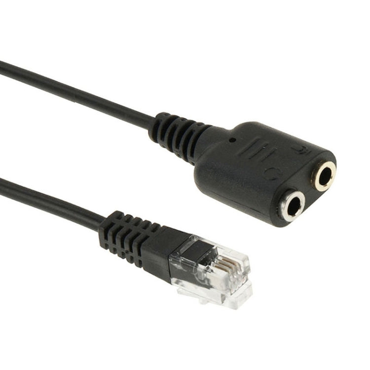 RJ9 Male to 2 x 3.5mm Female Audio Cable, Length: 20cm - Computer & Networking by buy2fix | Online Shopping UK | buy2fix