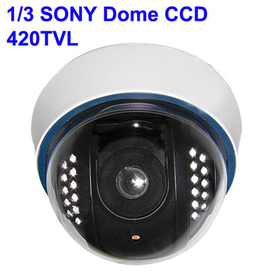 1/3 SONY Color 420TVL Dome CCD Camera, IR Distance: 15m - Security by buy2fix | Online Shopping UK | buy2fix