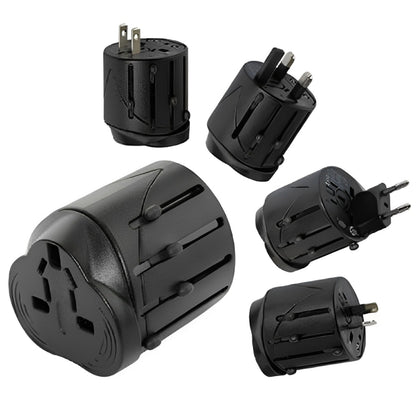 All in 1 EU + AU + UK + US Plug Travel Universal Adaptor, Size: 60 x 58 x 56mm(Black) - Consumer Electronics by buy2fix | Online Shopping UK | buy2fix