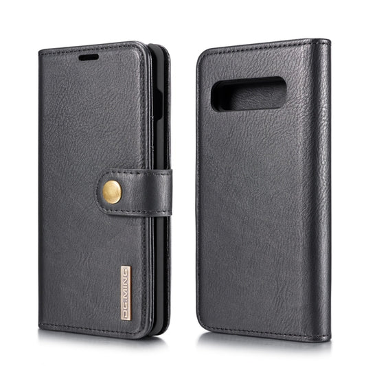 DG.MING Crazy Horse Texture Flip Detachable Magnetic Leather Case for Samsung Galaxy S10, with Holder & Card Slots & Wallet(Black) - Galaxy Phone Cases by DG.MING | Online Shopping UK | buy2fix