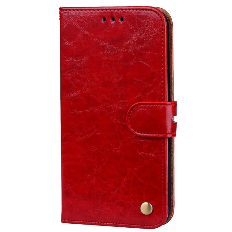 For Galaxy J3 (2017) / J330 (EU Version) Business Style Oil Wax Texture Horizontal Flip Leather Case with Holder & Card Slots & Wallet(Red) - Galaxy Phone Cases by buy2fix | Online Shopping UK | buy2fix