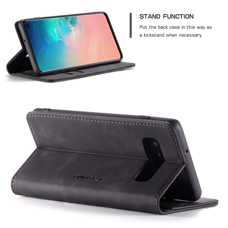 CaseMe-013 Multifunctional Retro Frosted Horizontal Flip Leather Case for Galaxy S10, with Card Slot & Holder & Wallet (Black) - Galaxy Phone Cases by CaseMe | Online Shopping UK | buy2fix