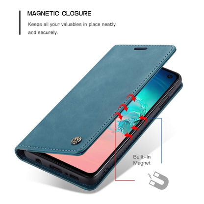 CaseMe-013 Multifunctional Retro Frosted Horizontal Flip Leather Case for Galaxy S10 E, with Card Slot & Holder & Wallet (Blue) - Galaxy Phone Cases by CaseMe | Online Shopping UK | buy2fix