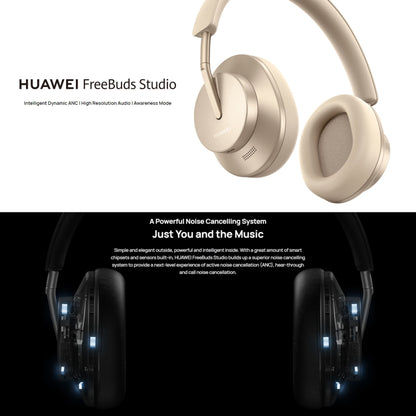 Original HUAWEI FreeBuds Studio Dynamic Noise Cancelling Bluetooth 5.2 Wireless Headset(Gold) - Headset & Headphone by Huawei | Online Shopping UK | buy2fix