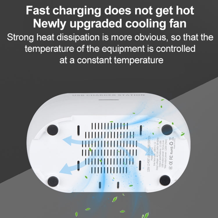 830-24 180W 24 USB Ports Multifunction Smart Charger Station AC100-240V, US Plug (White) - Multifunction Charger by buy2fix | Online Shopping UK | buy2fix