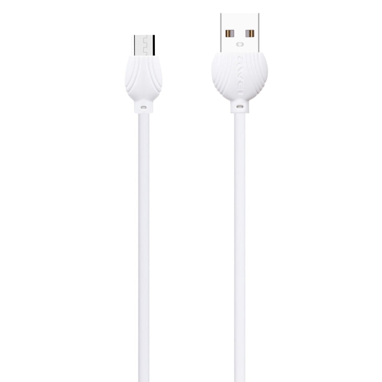 awei CL-61 2 in 1 2.5A Micro USB Charging + Transmission Aluminum Alloy Braided Data Cable, Length: 1m(White) - Micro USB Cable by awei | Online Shopping UK | buy2fix