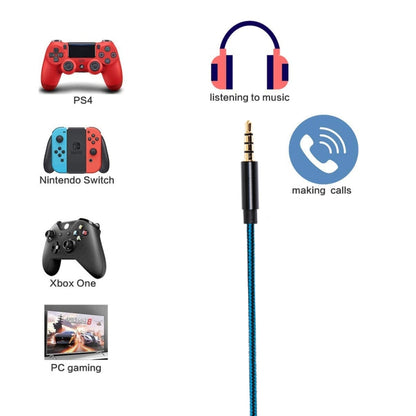 ZS0158 Straight Plug Gaming Headset Audio Cable for SteelSeries Arctis 3 / 5 / 7(Blue) - Headset Accessories by buy2fix | Online Shopping UK | buy2fix