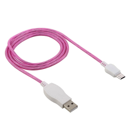 LED Flowing Light 1m USB A to Micro USB Data Sync Charge Cable, For Galaxy, Huawei, Xiaomi, LG, HTC and Other Smart Phones (Magenta) - Micro USB Cable by buy2fix | Online Shopping UK | buy2fix