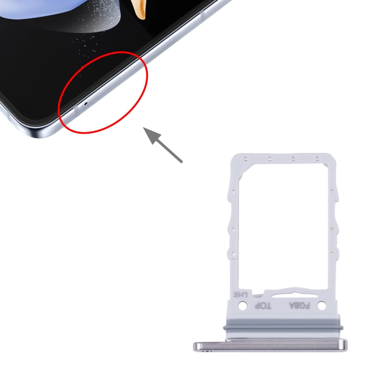 For Samsung Galaxy Z Flip4 SM-F721B Original SIM Card Tray (Silver) - Repair & Spare Parts by buy2fix | Online Shopping UK | buy2fix